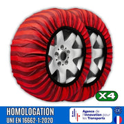 Goodyear Jeu de 4 Chaînes à Neige en Textile pour Voitures Ultra GRIP (Taille de S à XL - Pour jantes de 14 à 22)
