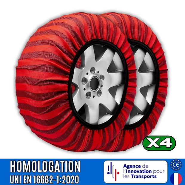 Goodyear Jeu de 4 Chaînes à Neige en Textile pour Voitures Ultra GRIP (Taille de S à XL - Pour jantes de 14 à 22)